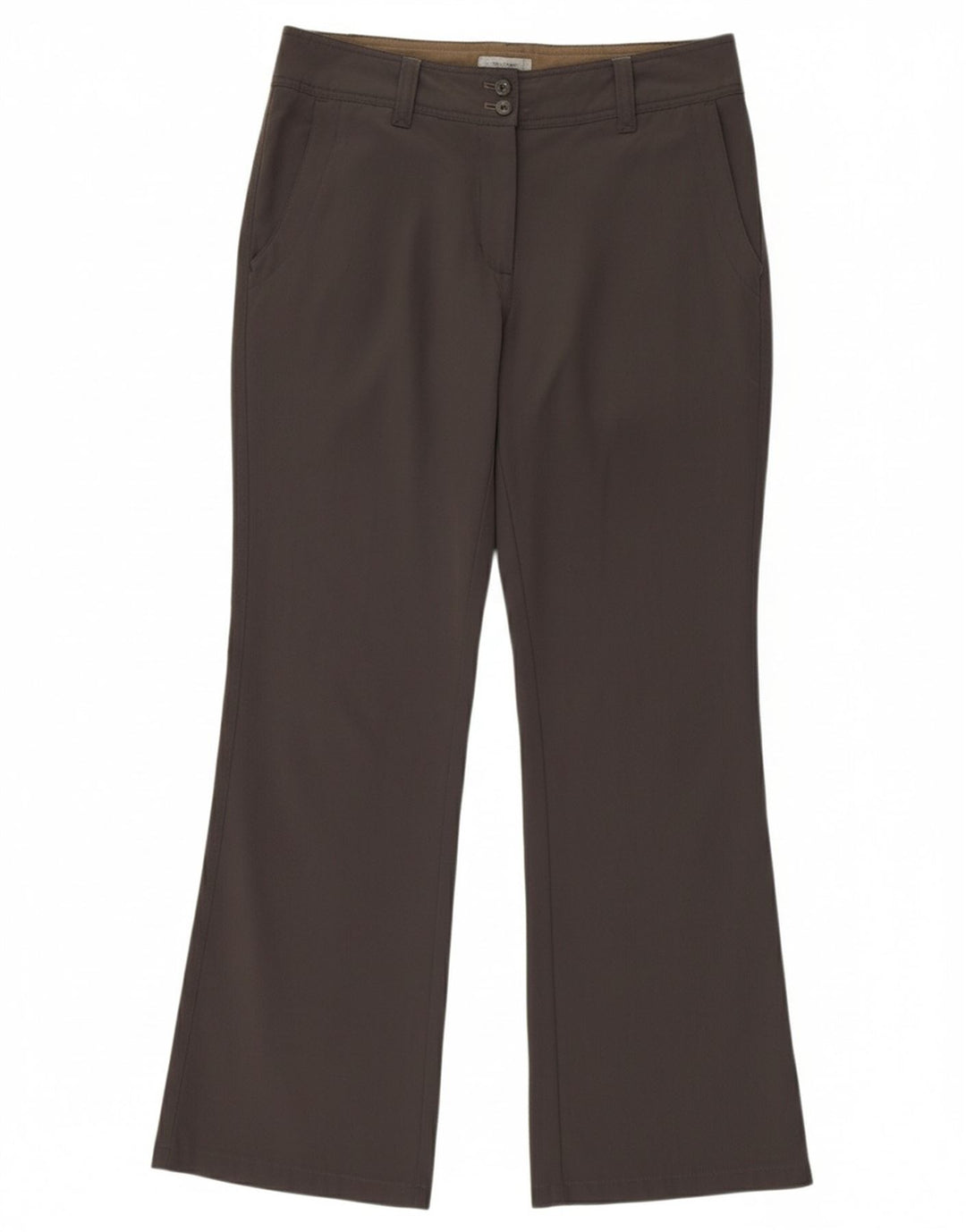 Calça chino feminina ROHAN reta EUA 8 médio W30 L27 cinza