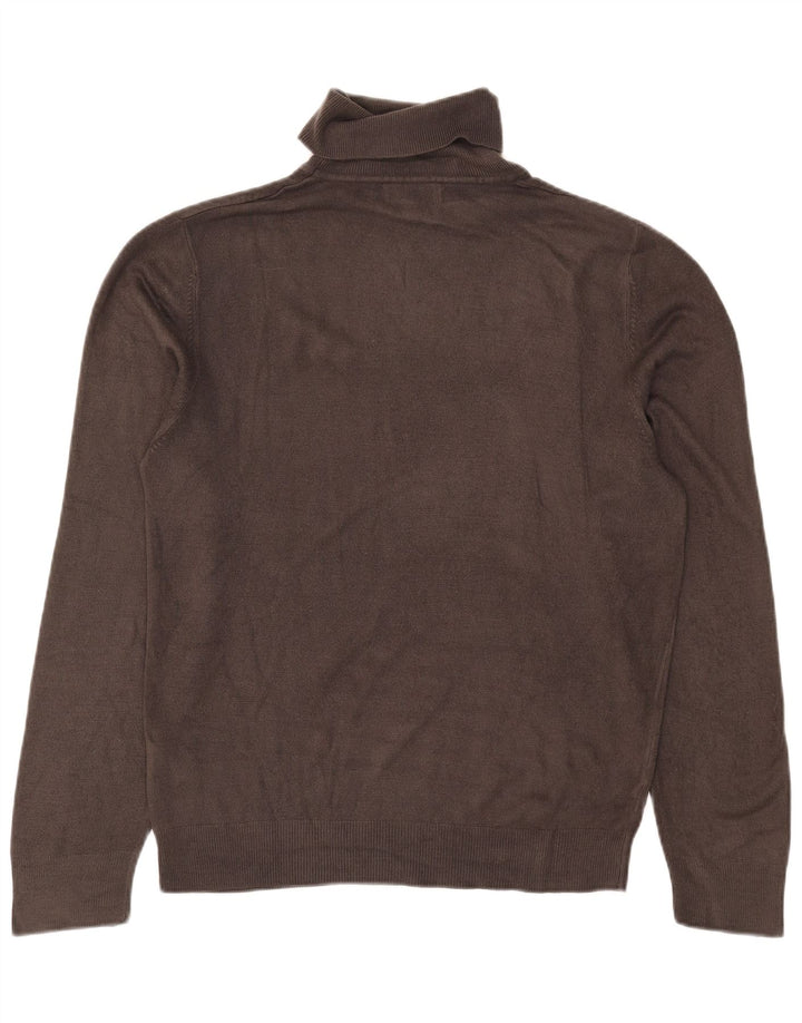 Suéter masculino Marks & Spencer com gola redonda e acrílico cinza médio