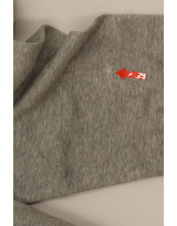 Moletom com capuz masculino Nike médio cinza manchado de algodão