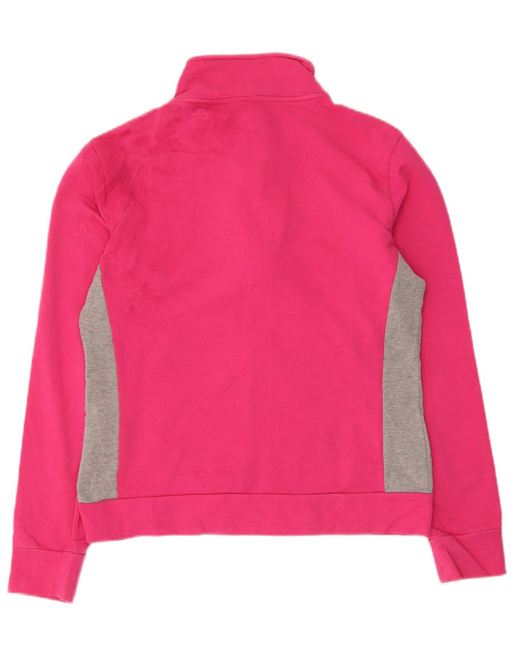 Jaqueta feminina de treino ELLESSE Reino Unido 12 algodão colorblock rosa médio