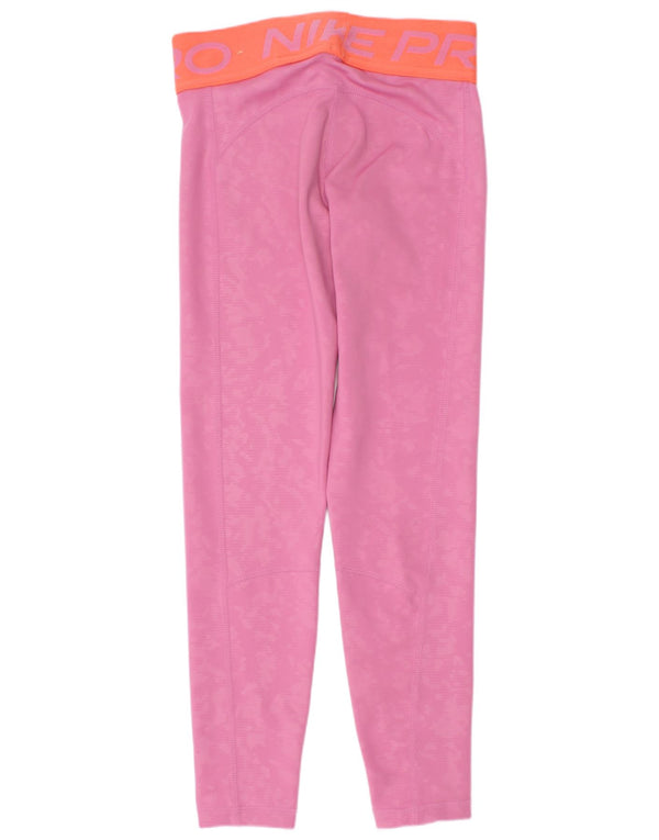 Leggings Nike Dri Fit Graphic para meninas 5-6 anos XS rosa camuflagem poliéster