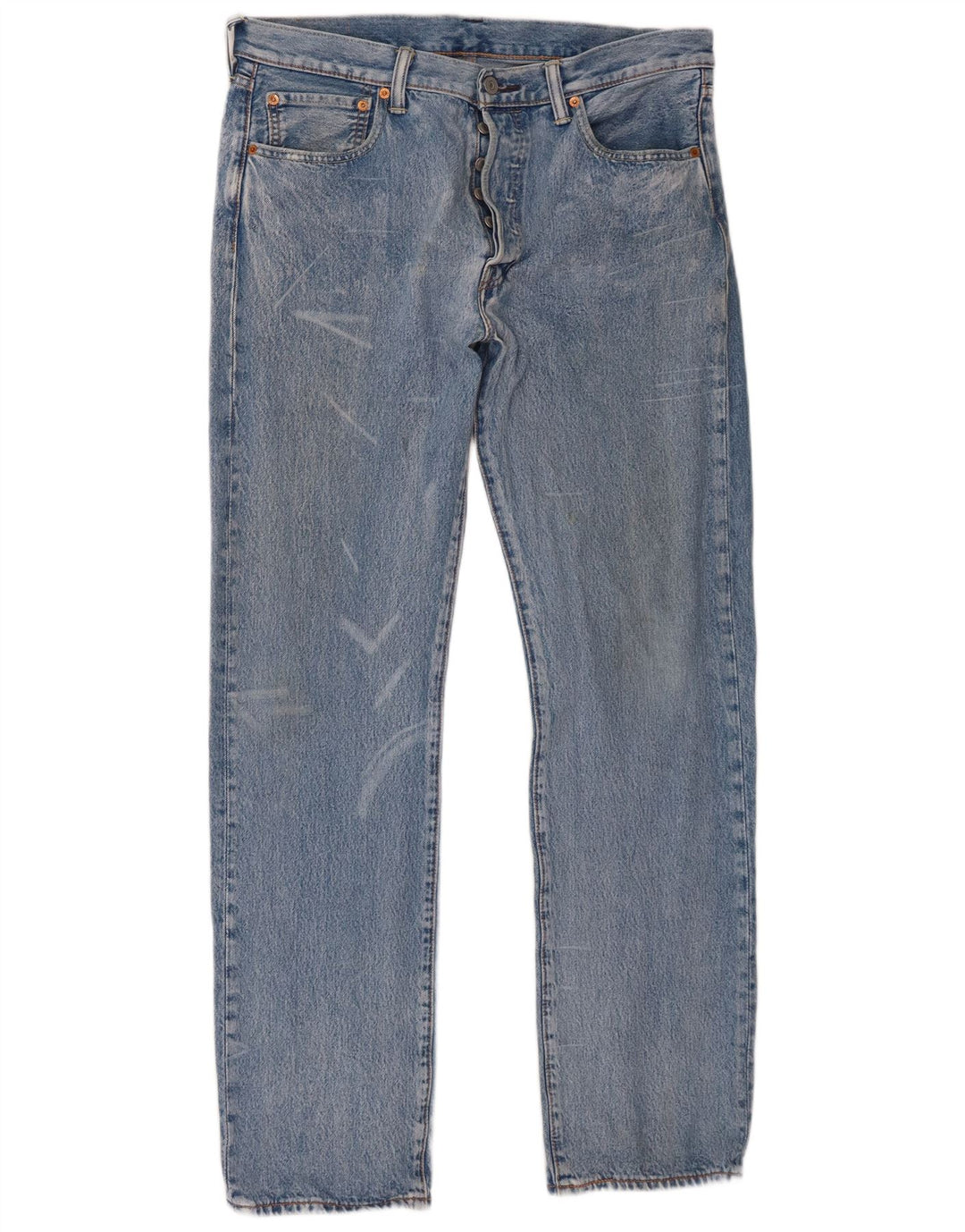 Levi's Masculino 501 Straight Jeans W34 L32 Azul Algodão