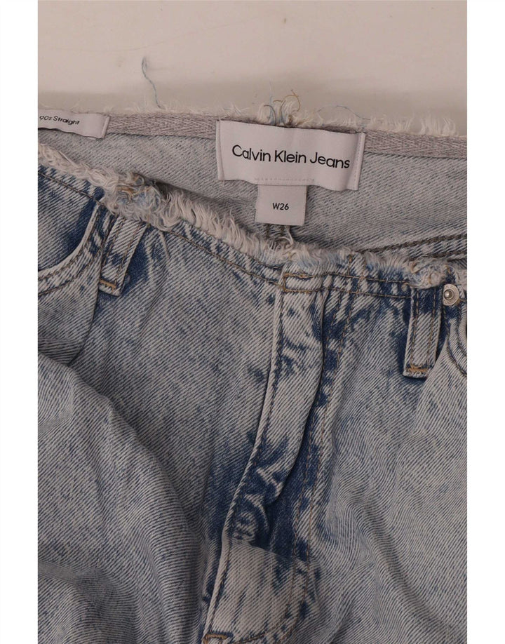 Calça jeans feminina Calvin Klein solta W26 L30 azul