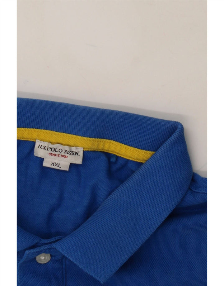 U.S. POLO ASSN. Mens Polo Shirt 2XL Blue Cotton Vintage U.S. Polo Assn. and Second-Hand U.S. Polo Assn. from Messina Hembry 