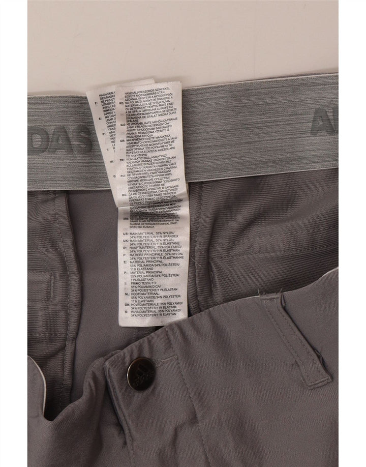 Calça Adidas Mens Slim Chino W34 L32 Cinza Poliéster