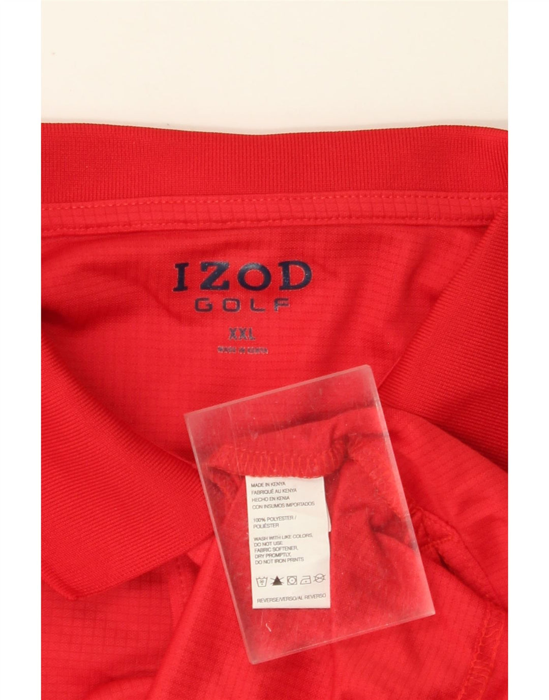 Camisa polo masculina IZOD 2XL poliéster vermelho
