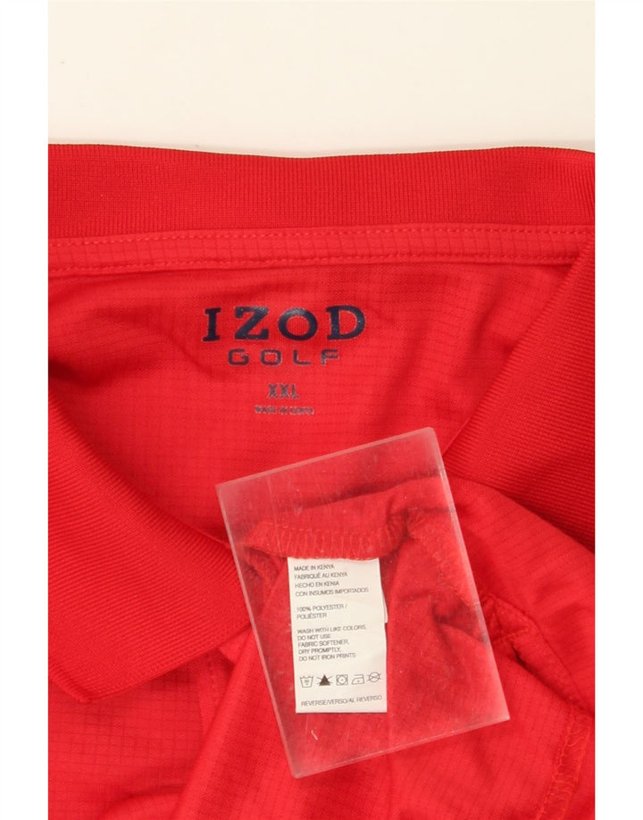 Camisa polo masculina IZOD 2XL poliéster vermelho