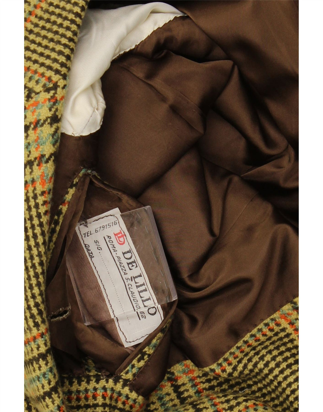 Jaqueta blazer masculina VINTAGE com 3 botões Reino Unido 38 Houndstooth verde médio