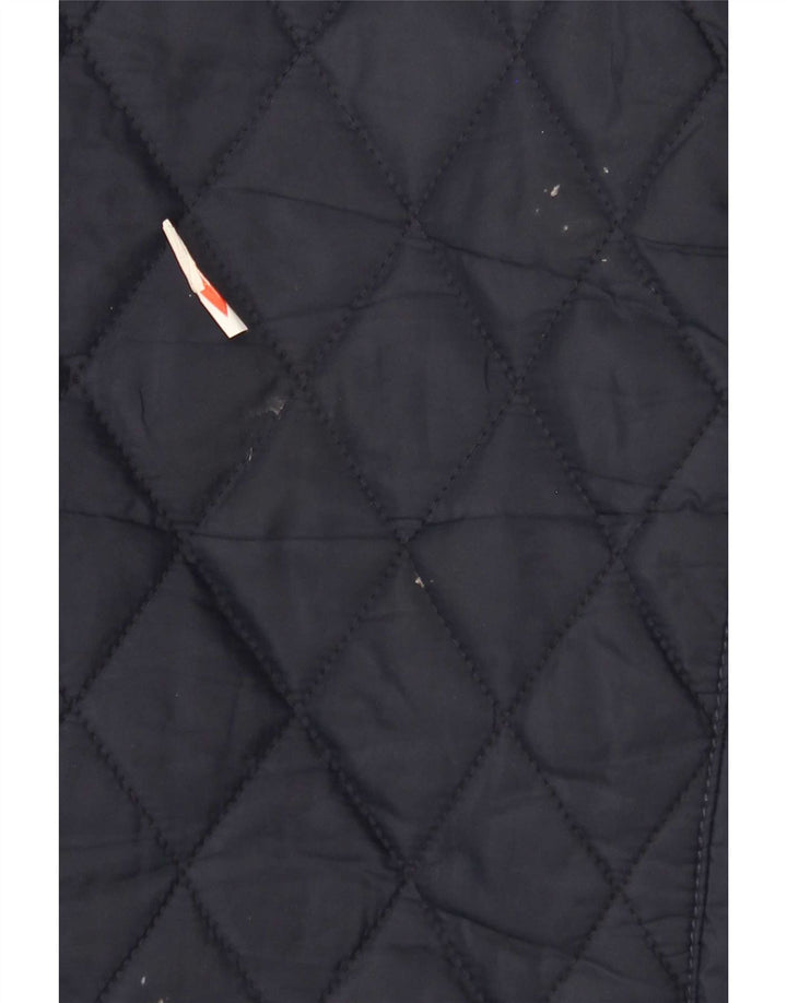 Jaqueta acolchoada masculina Zara com capuz UK 40 grande azul marinho