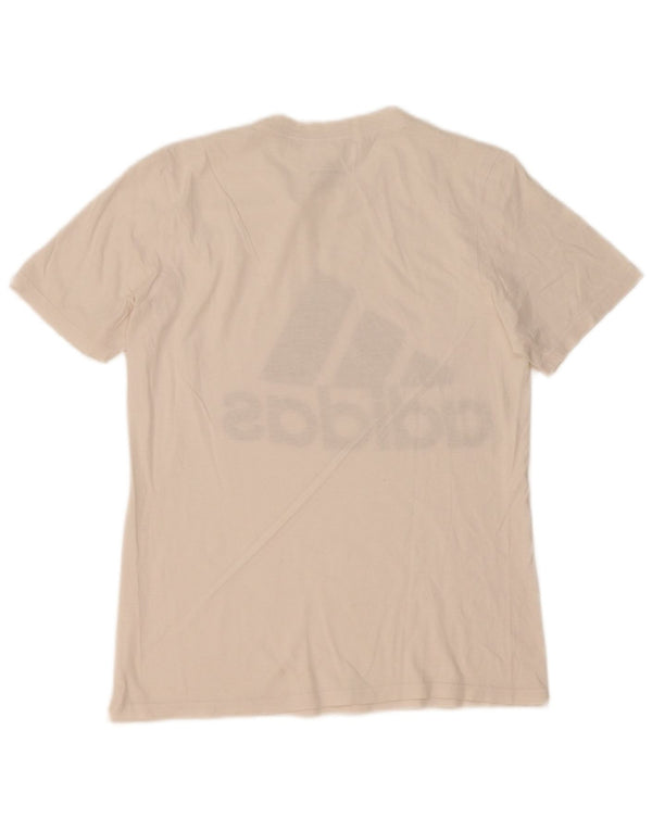 Adidas Mens Graphic T-Shirt Top XS Algodão Branco