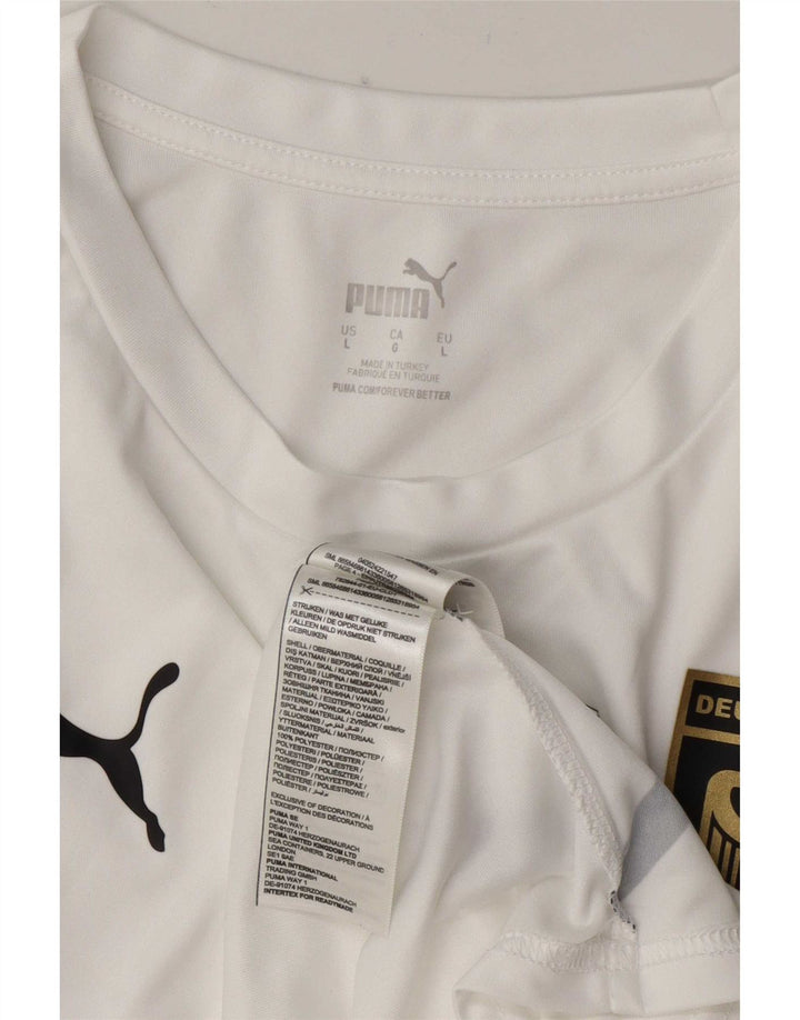 Camiseta masculina Puma Deutshland Graphic grande poliéster branco