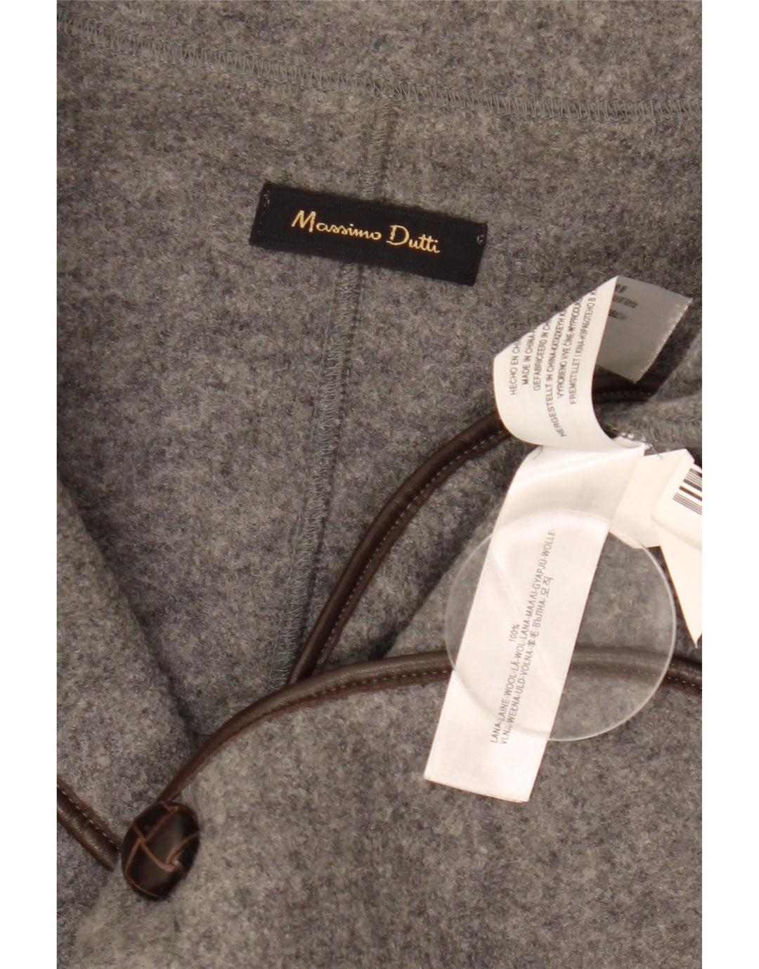 Jaqueta blazer feminina Massimo Dutti com 2 botões UE 42 grande lã cinza