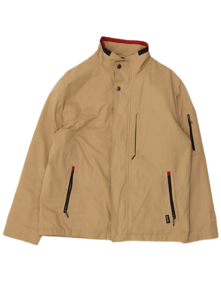 Jaqueta utilitária masculina Douglas UK 40 grande algodão bege