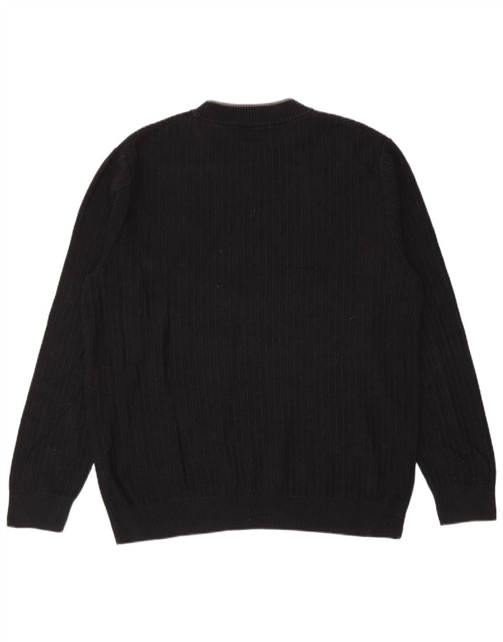 Fred Perry Suéter masculino com gola redonda XL algodão preto