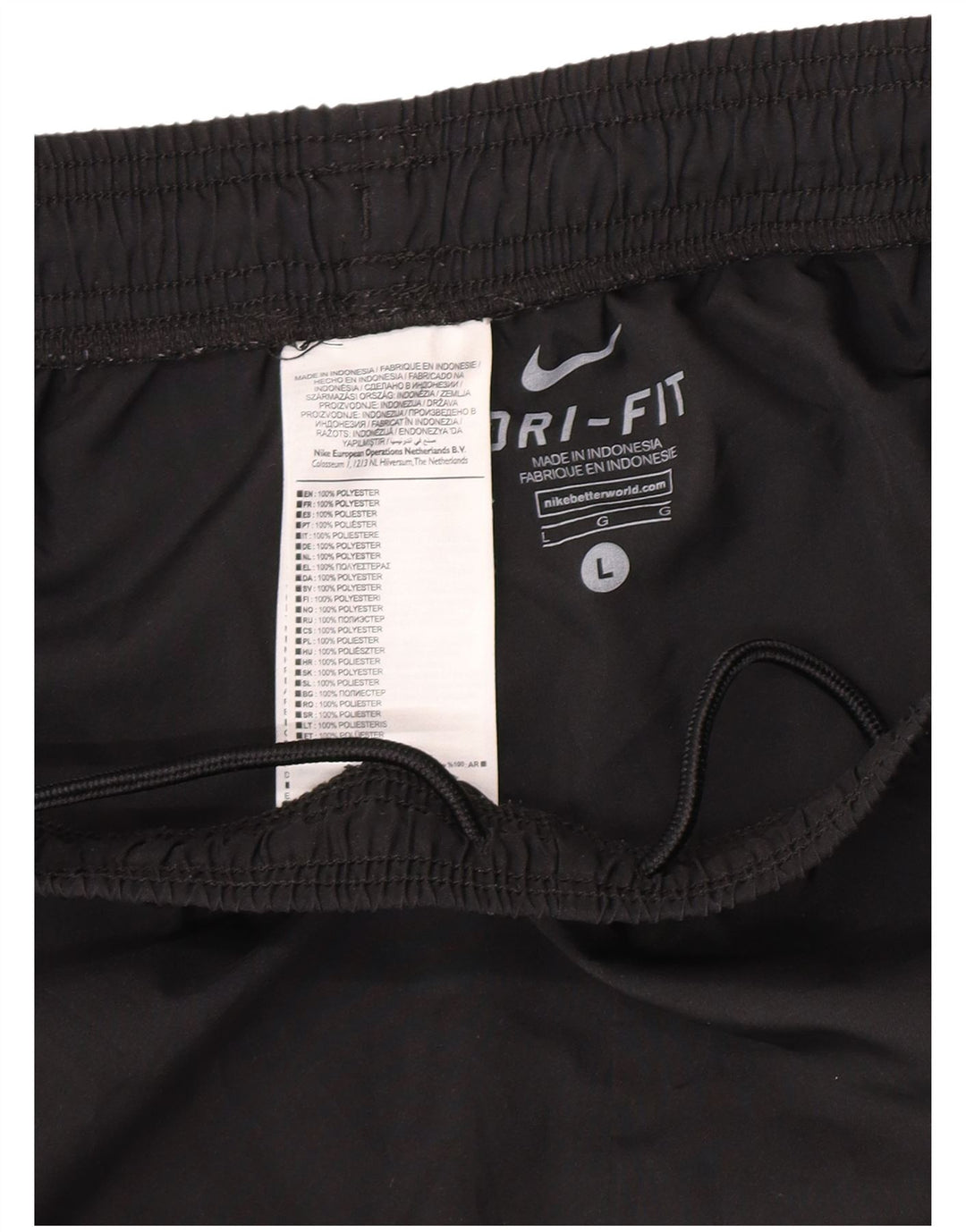 Nike Mens Ascoli Calcio 1898 Sport Shorts Grande Poliéster Preto