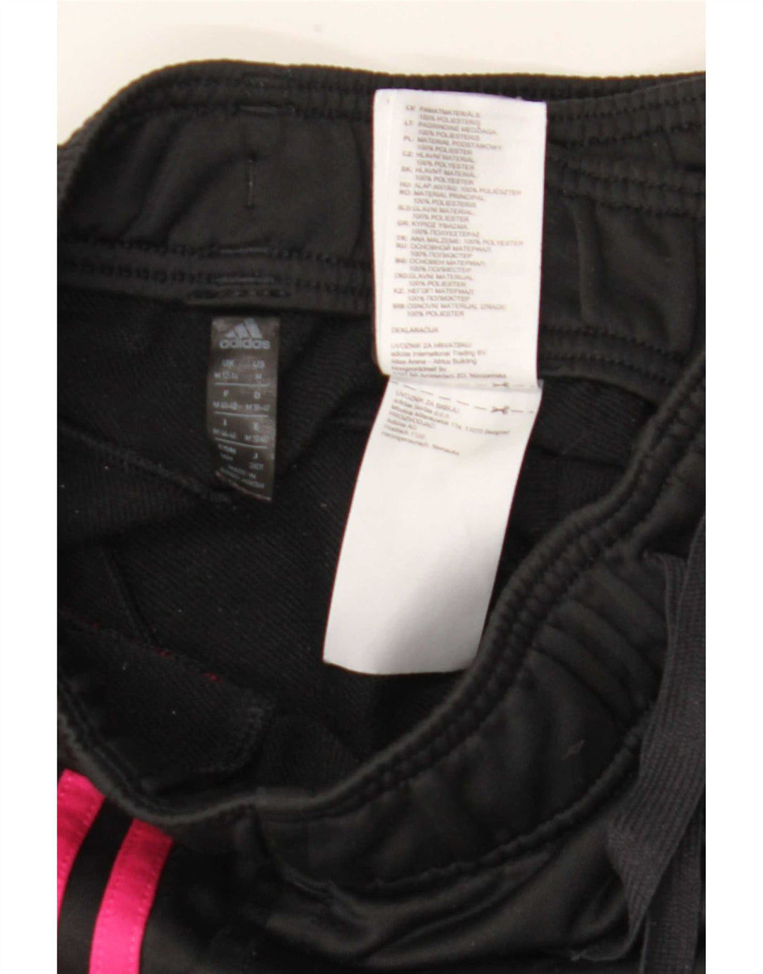 Calça de treino feminina Adidas Joggers UK 12 poliéster preto médio