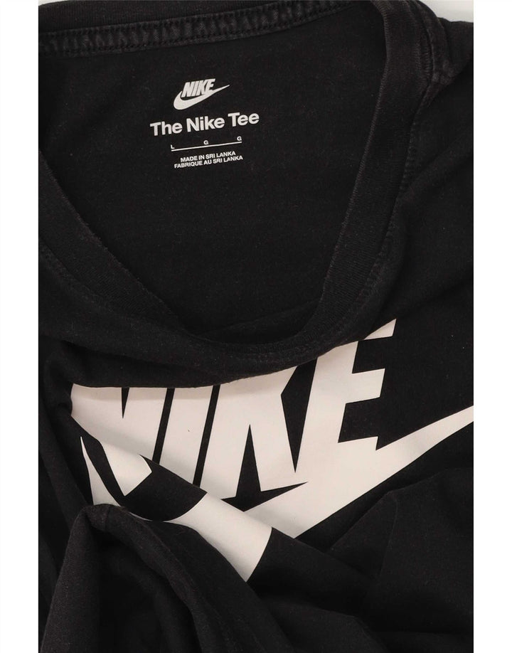 Camiseta Nike masculina gráfica grande preta