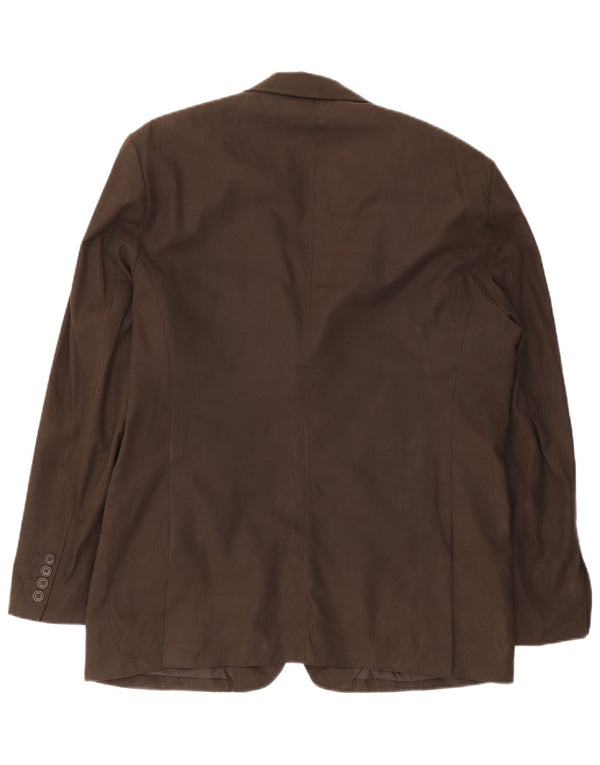 Jaqueta blazer masculina Zara com 2 botões EU 54 XL marrom