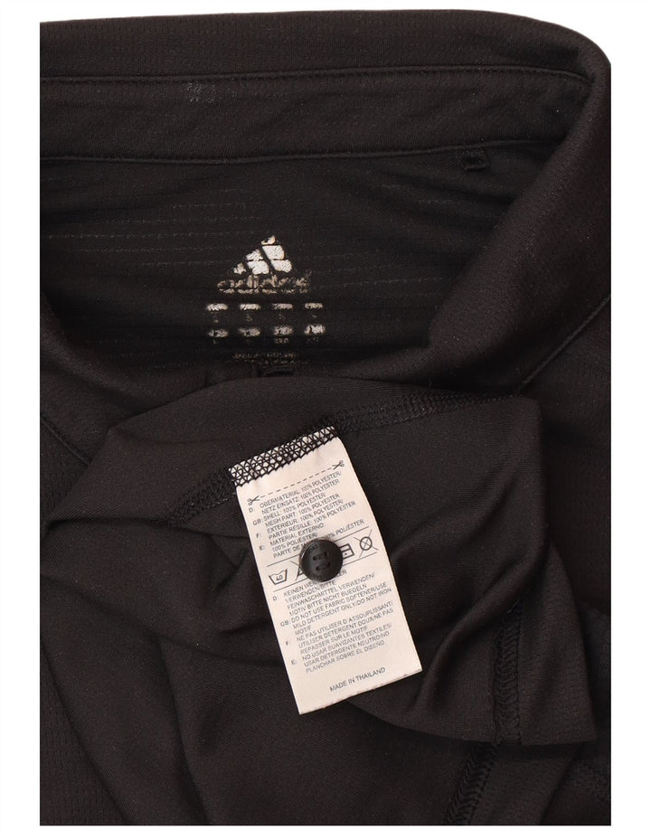 ADIDAS Mens Climacool Polo Shirt Grande Poliéster Preto