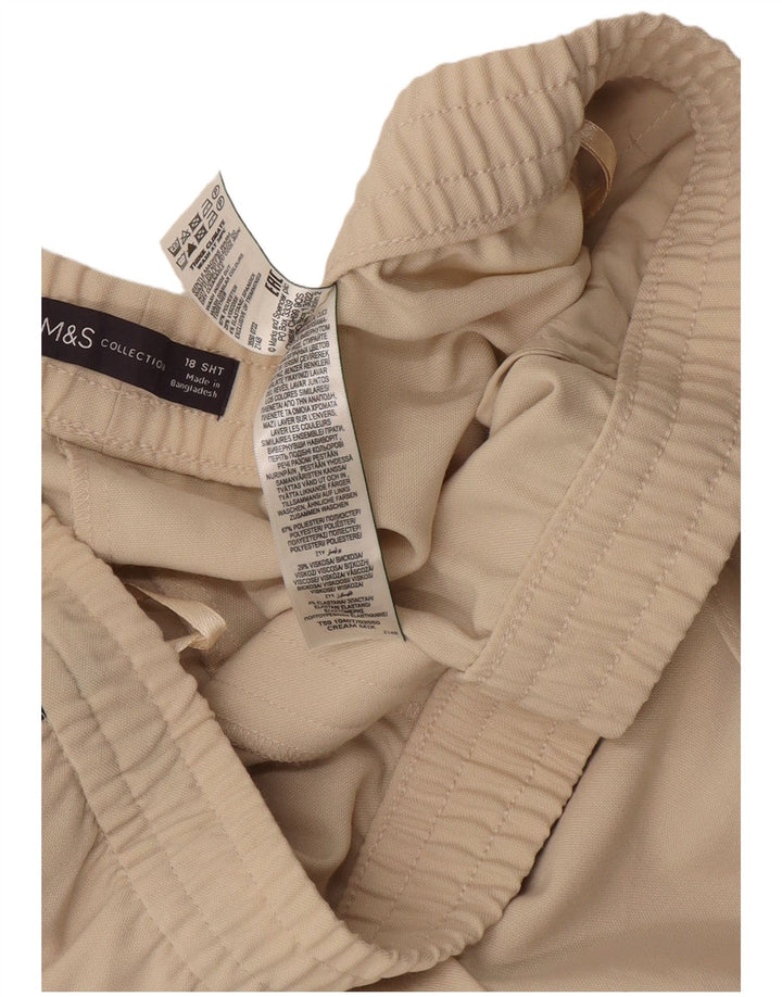 Calça de treino feminina Marks & Spencer UK 18 XL off white poliéster