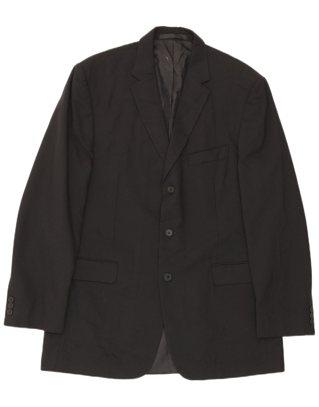 Jaqueta blazer masculina de 3 botões Marks & Spencer Reino Unido 40 grande preta