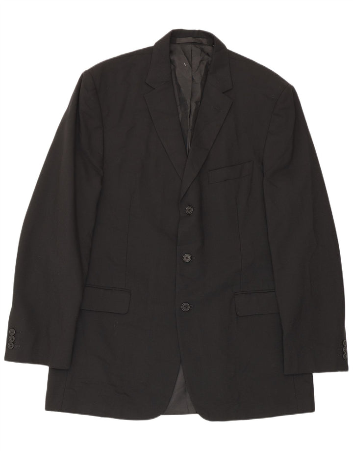 Jaqueta blazer masculina de 3 botões Marks & Spencer Reino Unido 40 grande preta