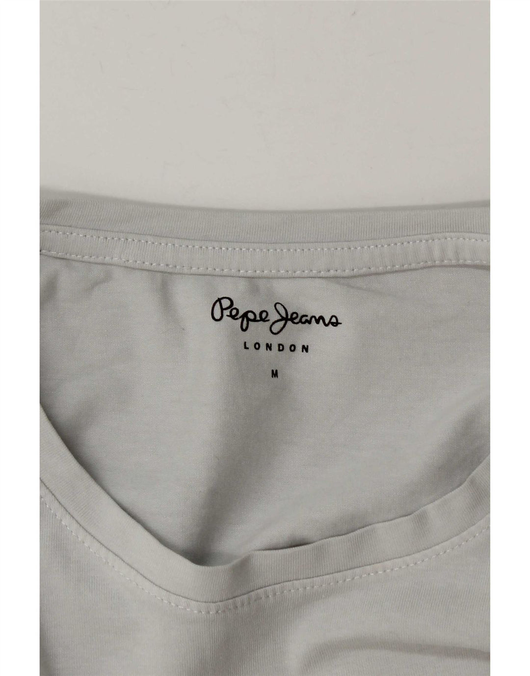 PEPE Jeans Top gráfico feminino manga comprida UK 14 cinza médio