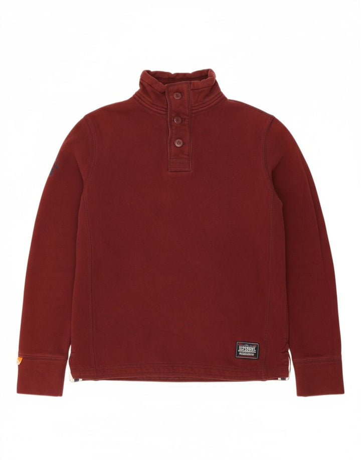 Suéter masculino SUPERDRY com gola redonda e algodão médio Borgonha
