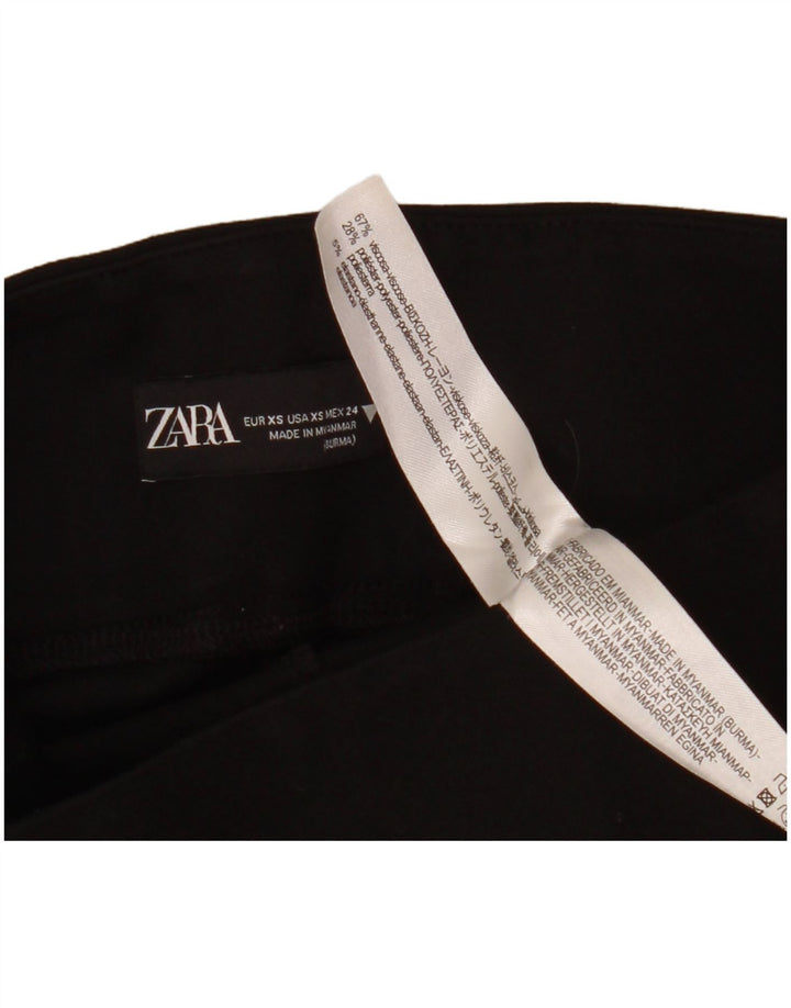 Zara Leggings Mulher UK 6 XS Viscose Preta