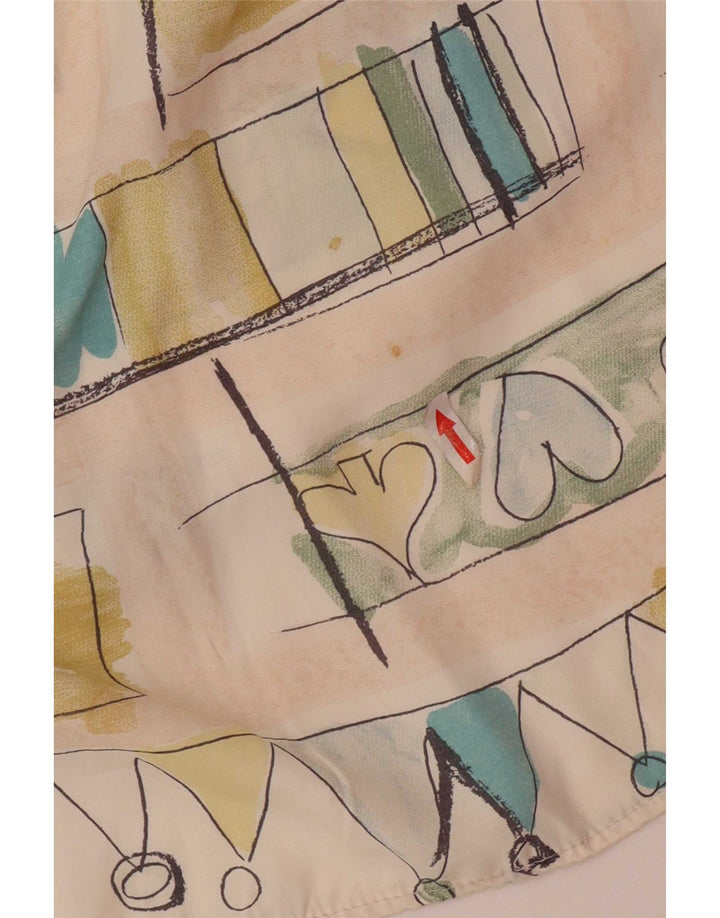 Nazzareno G. Camisa masculina de manga curta com estampa abstrata média multicolorida