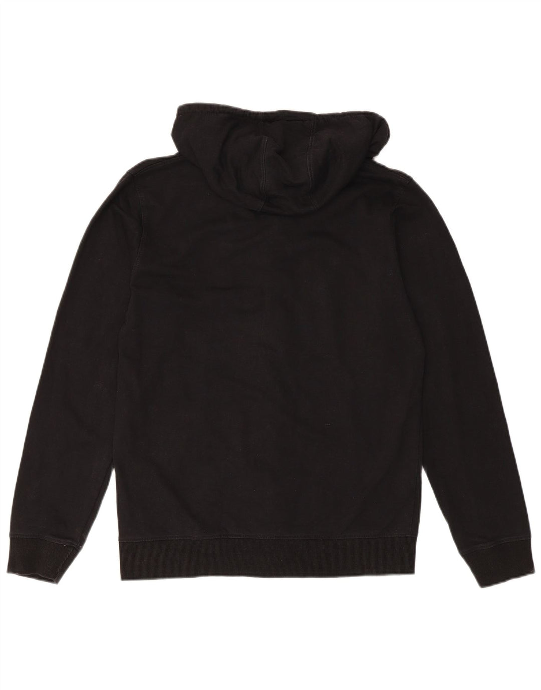 Suéter masculino CONVERSE com capuz e zíper pequeno de algodão preto