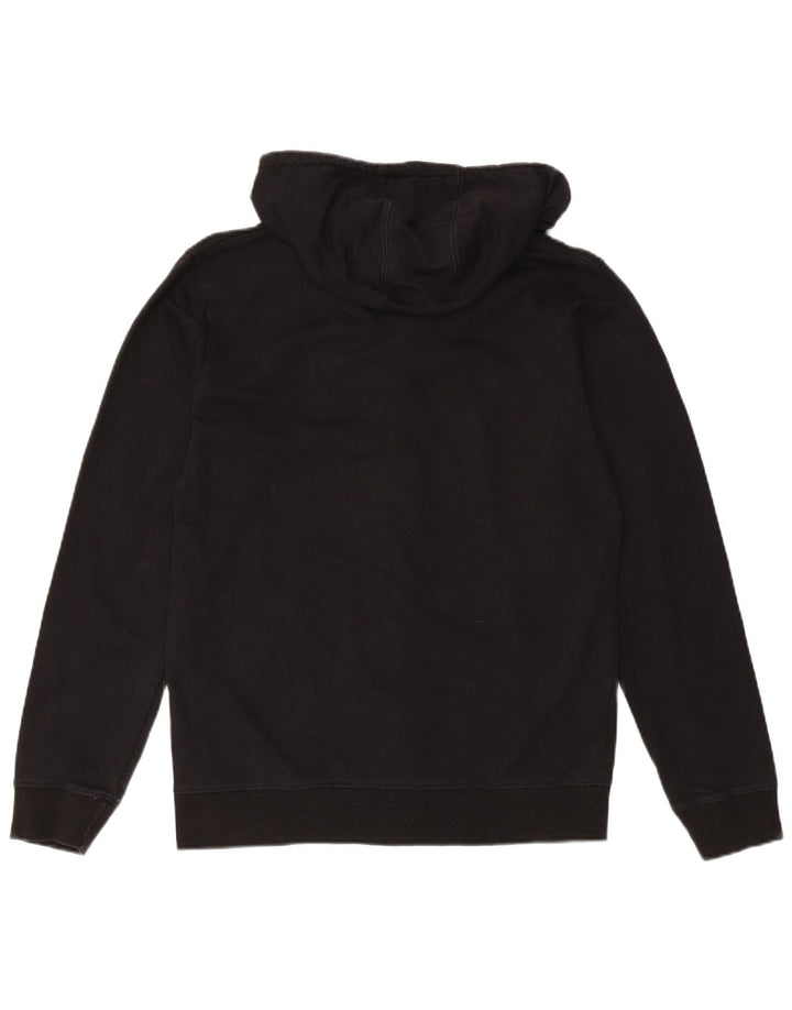 Suéter masculino CONVERSE com capuz e zíper pequeno de algodão preto