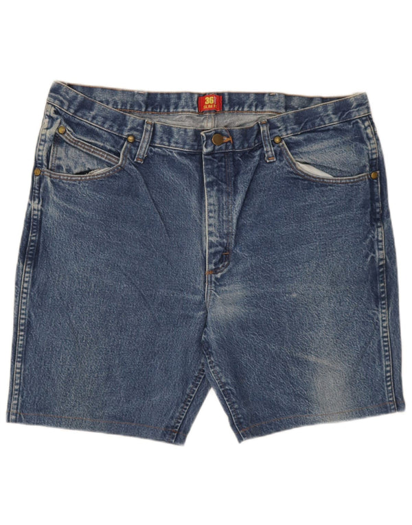 Shorts jeans Wrangler masculino W38 XL azul algodão