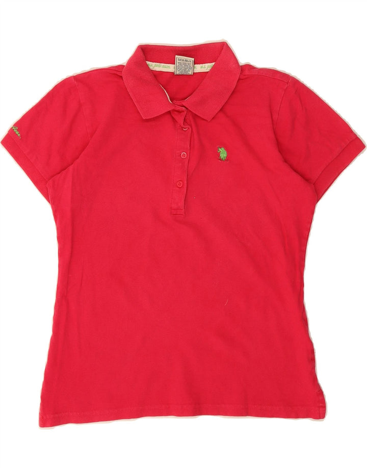 U.S. POLO ASSN. Womens Polo Shirt UK 18 XL Red Cotton Vintage U.S. Polo Assn. and Second-Hand U.S. Polo Assn. from Messina Hembry 