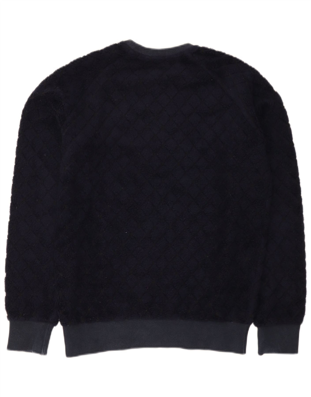 Suéter de moletom masculino MSGM pequeno azul marinho Argyle/lã diamante