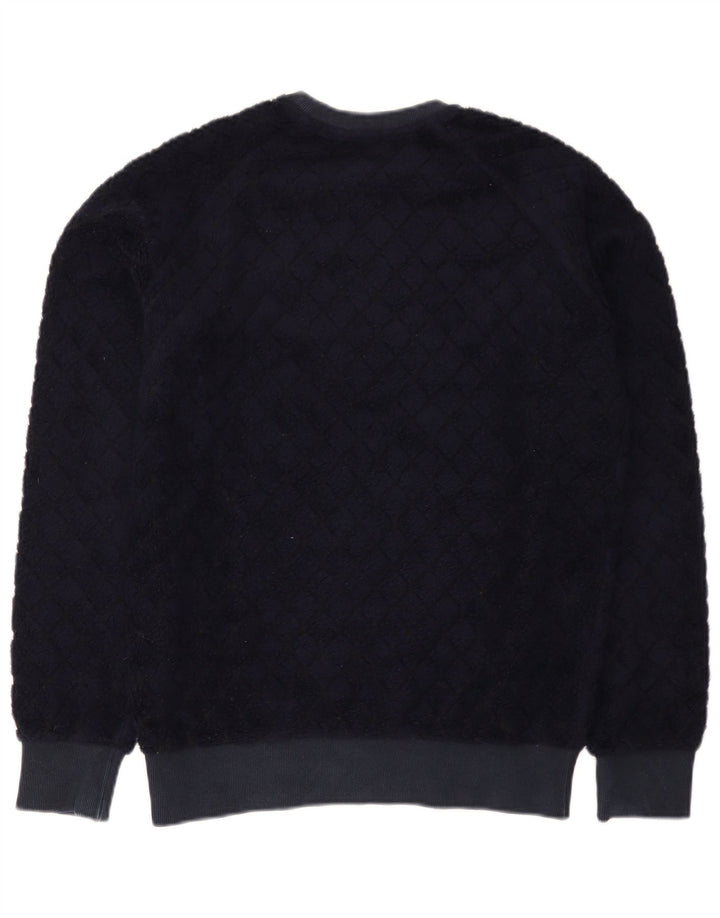 Suéter de moletom masculino MSGM pequeno azul marinho Argyle/lã diamante