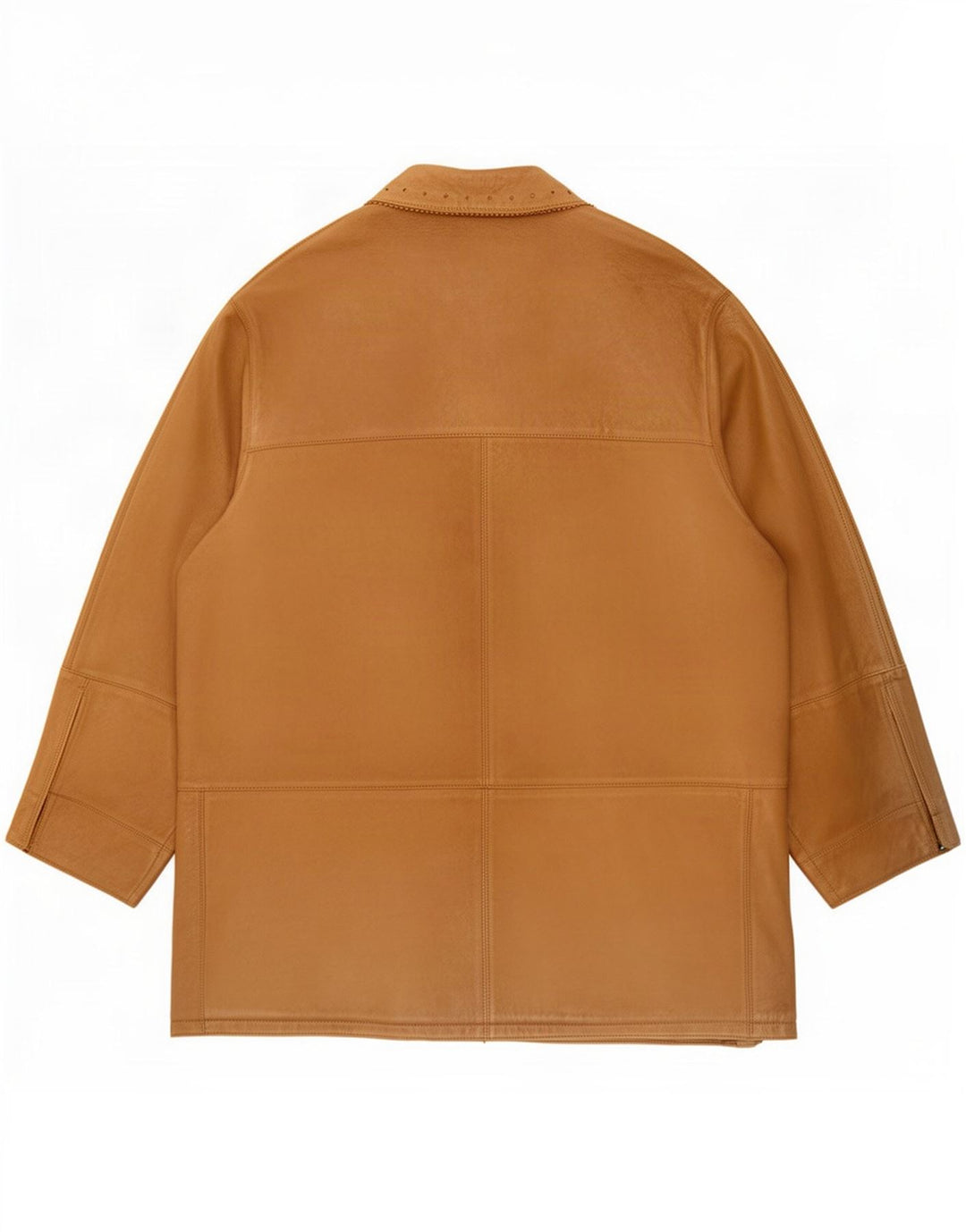 Sobretudo feminino vintage de camurça grande IT 50 XL couro bege