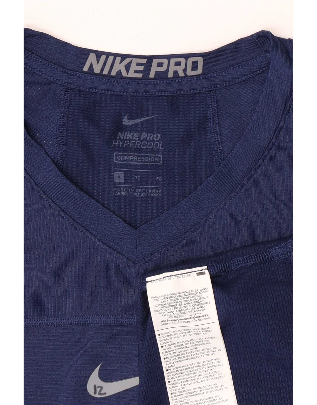 Nike Mens Dri Fit Top Manga Longa XL Azul Marinho Poliéster