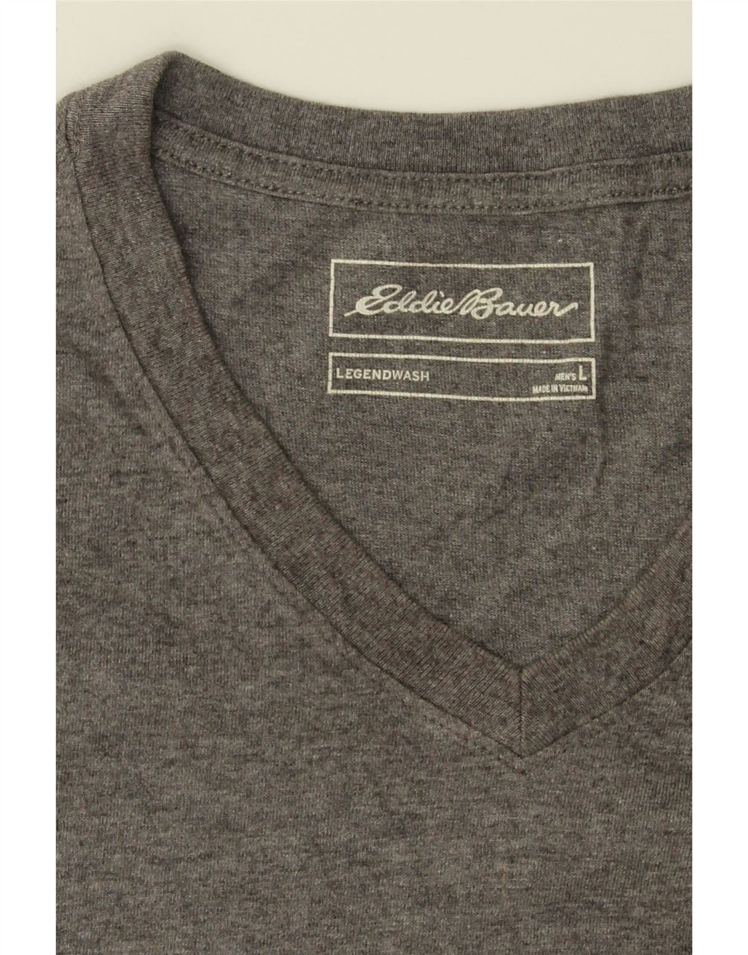 EDDIE BAUER Mens T-Shirt Top Large Grey Cotton Vintage Eddie Bauer and Second-Hand Eddie Bauer from Messina Hembry 