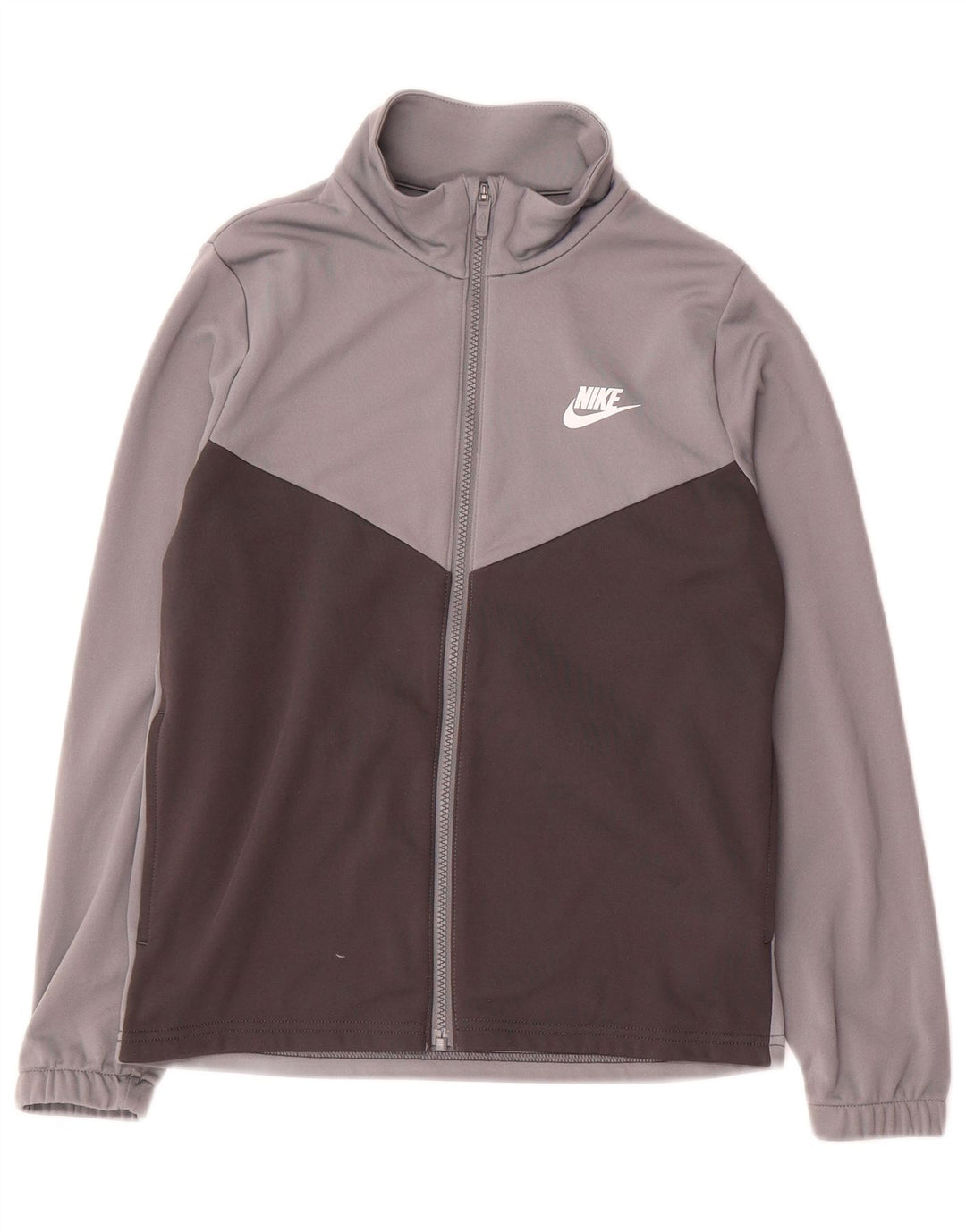 Jaqueta Nike Boys Graphic Tracksuit Top 12-13 anos grande cinza colorblock