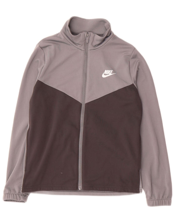 Jaqueta Nike Boys Graphic Tracksuit Top 12-13 anos grande cinza colorblock