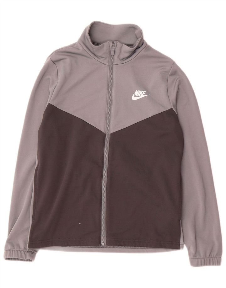 Jaqueta Nike Boys Graphic Tracksuit Top 12-13 anos grande cinza colorblock