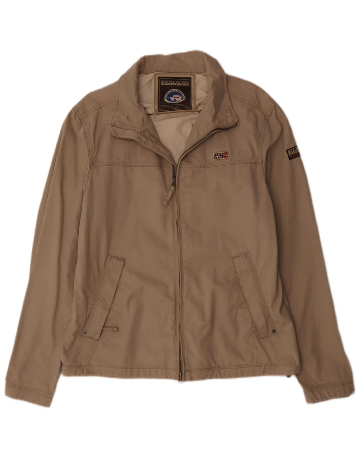 Jaqueta bomber feminina Napapijri UK 18 XL algodão bege