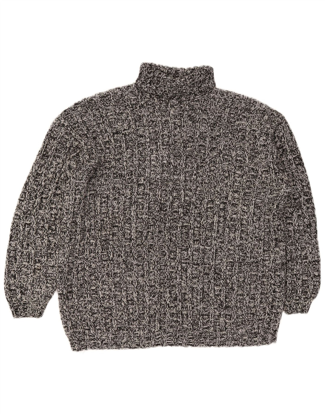 Suéter masculino vintage com gola redonda XL azul marinho manchado