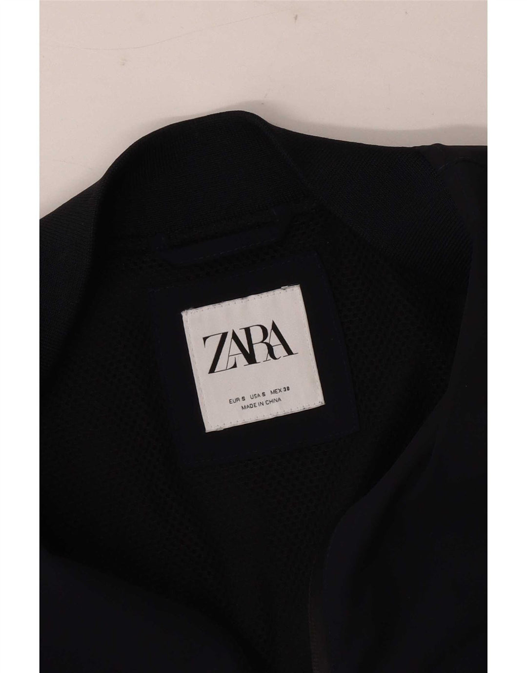 Jaqueta bomber masculina Zara UK 36 pequena azul marinho