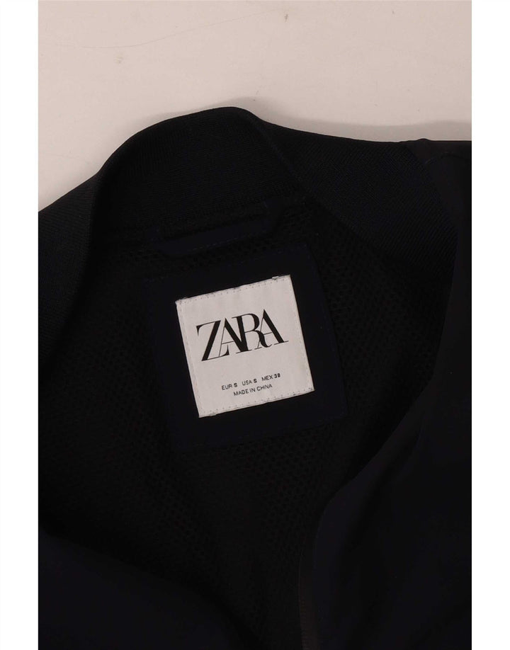Jaqueta bomber masculina Zara UK 36 pequena azul marinho