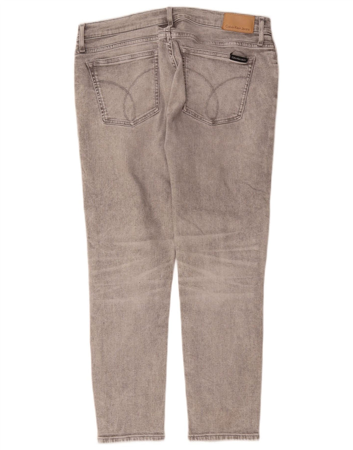Calça jeans feminina Calvin Klein W31 L25 cinza algodão