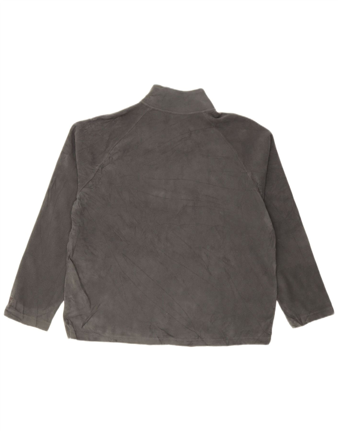 Jumper de lã masculino Starter com gola e zíper Reino Unido 42/44 grande poliéster cinza