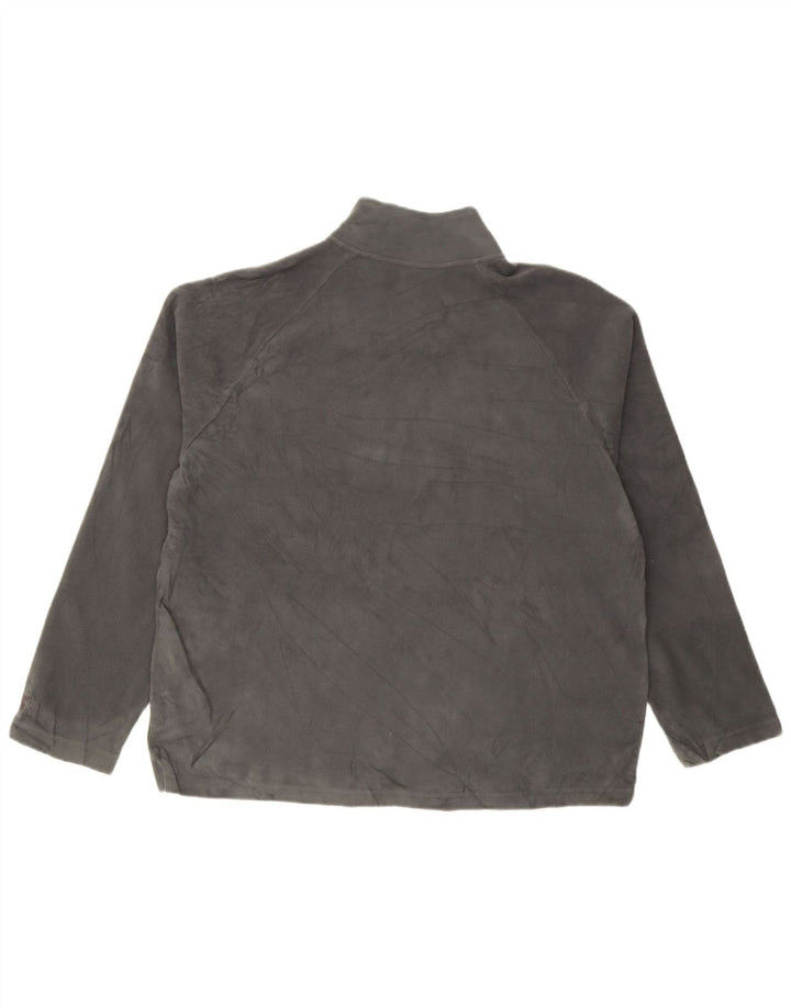 Jumper de lã masculino Starter com gola e zíper Reino Unido 42/44 grande poliéster cinza