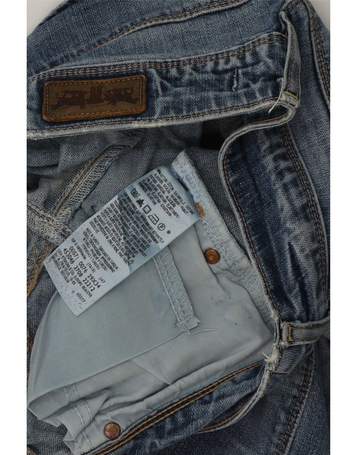 Calça jeans feminina Levi's 571 Distressed Slim W29 L31 azul algodão